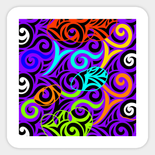 colorful shapes abstract design Sticker